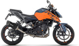Sistema De Escape Completo Sin Catalizador Y Con Homologación Acústica Indy-Race Aluminio Negro Carbono - Arrow Special Parts Compatible Con Ktm 125 Duke (2024-2026)