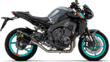 Tubo De Escape Con Homologación Acústica Indy-Race Aluminio Negro Carbono - Arrow Special Parts Compatible Con Yamaha Mt-10 (2022-2024)