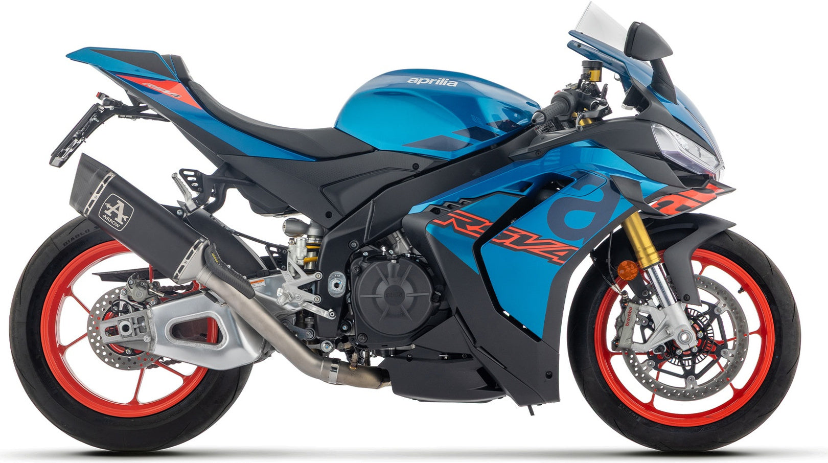 Exhaust Tip Without Sound Certification Pista Black Titanium Carby End Cap - Arrow Special Parts Compatible With Aprilia Rsv4 (2025-2026)