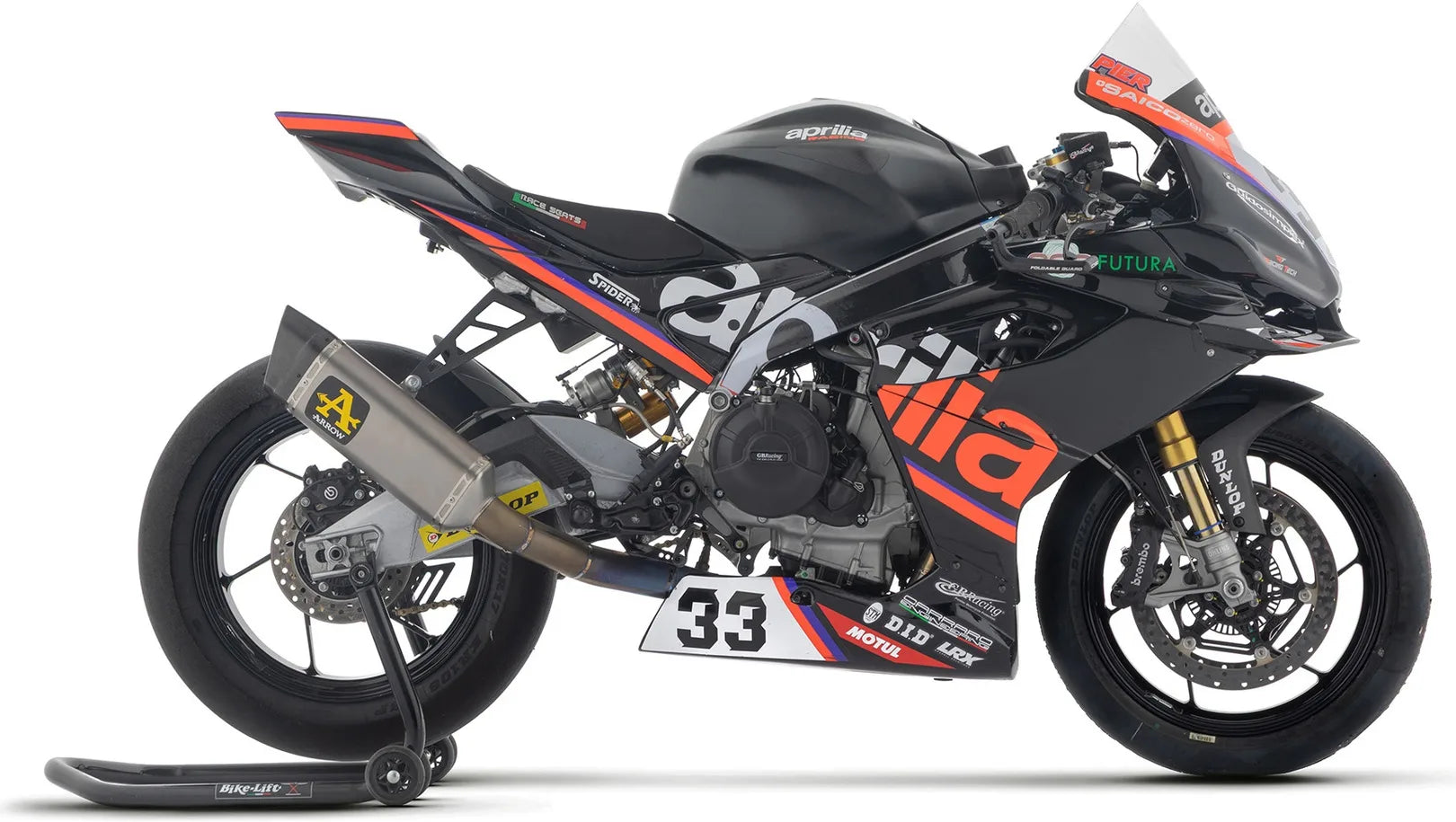 Sistema De Escape Completo Sin Catalizador Y Sin Homologación Acústica Pista Competition Sport Bike Titanio Fondo Carby - Arrow Special Parts Compatible Con Aprilia Rs 660 (2025-2026)
