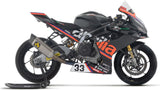 Sistema De Escape Completo Sin Catalizador Y Sin Homologación Acústica Pista Competition Sport Bike Titanio Fondo Carby - Arrow Special Parts Compatible Con Aprilia Rs 660 (2025-2026)