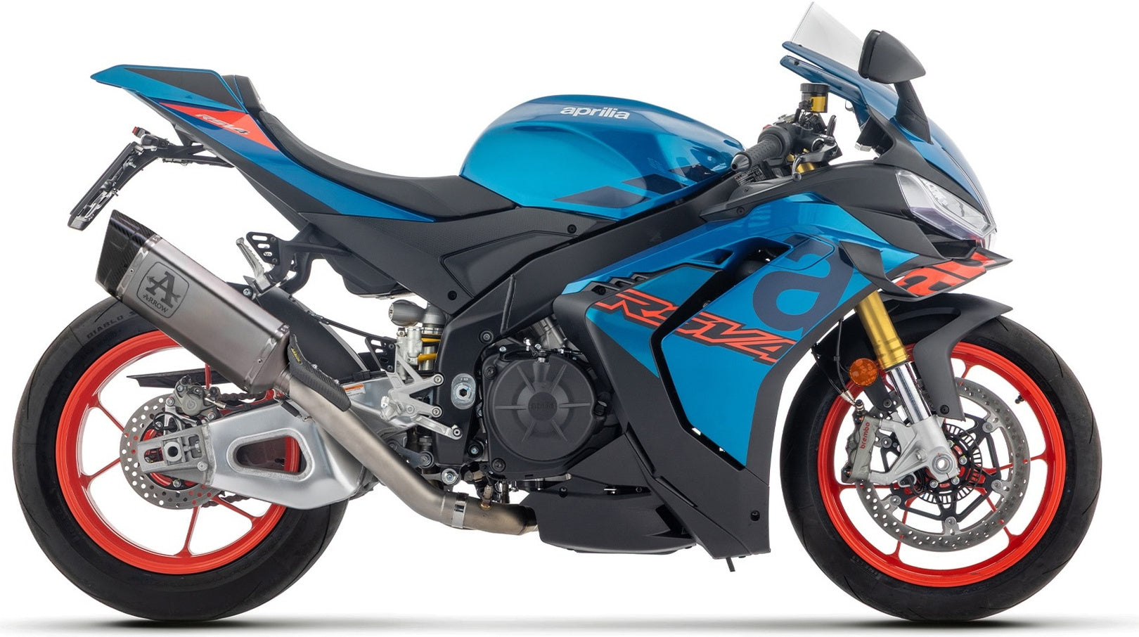 Exhaust Tip Without Sound Certification Pista Titanium Carby End Cap - Arrow Special Parts Compatible With Aprilia Rsv4 (2025-2026)