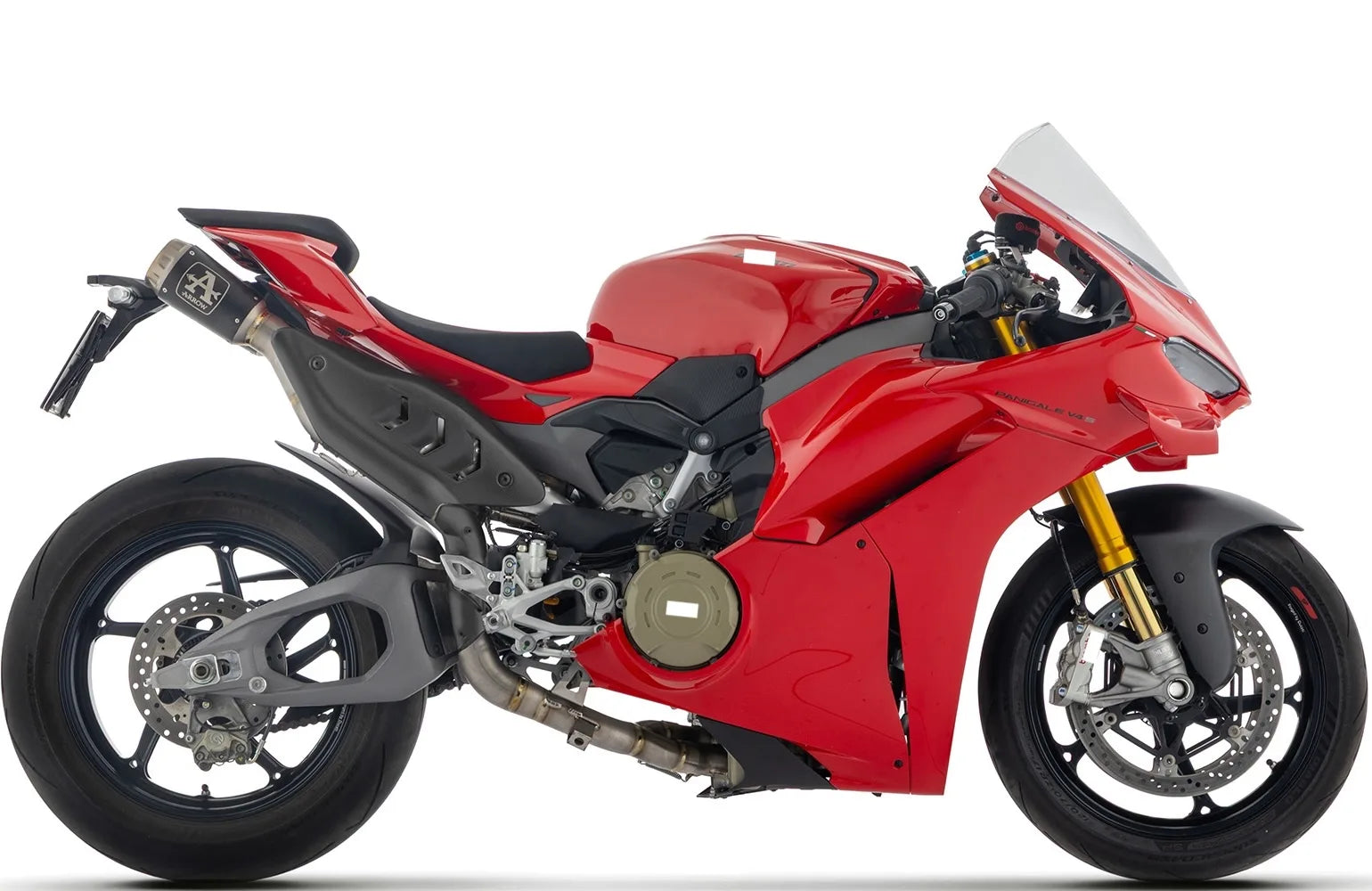 Sistema De Escape Completo Sin Catalizador Y Sin Homologación Acústica Pro-Race Competition Evo Titanio Negro Fondo Net - Arrow Special Parts Compatible Con Ducati Panigale V4 (2025-2026)