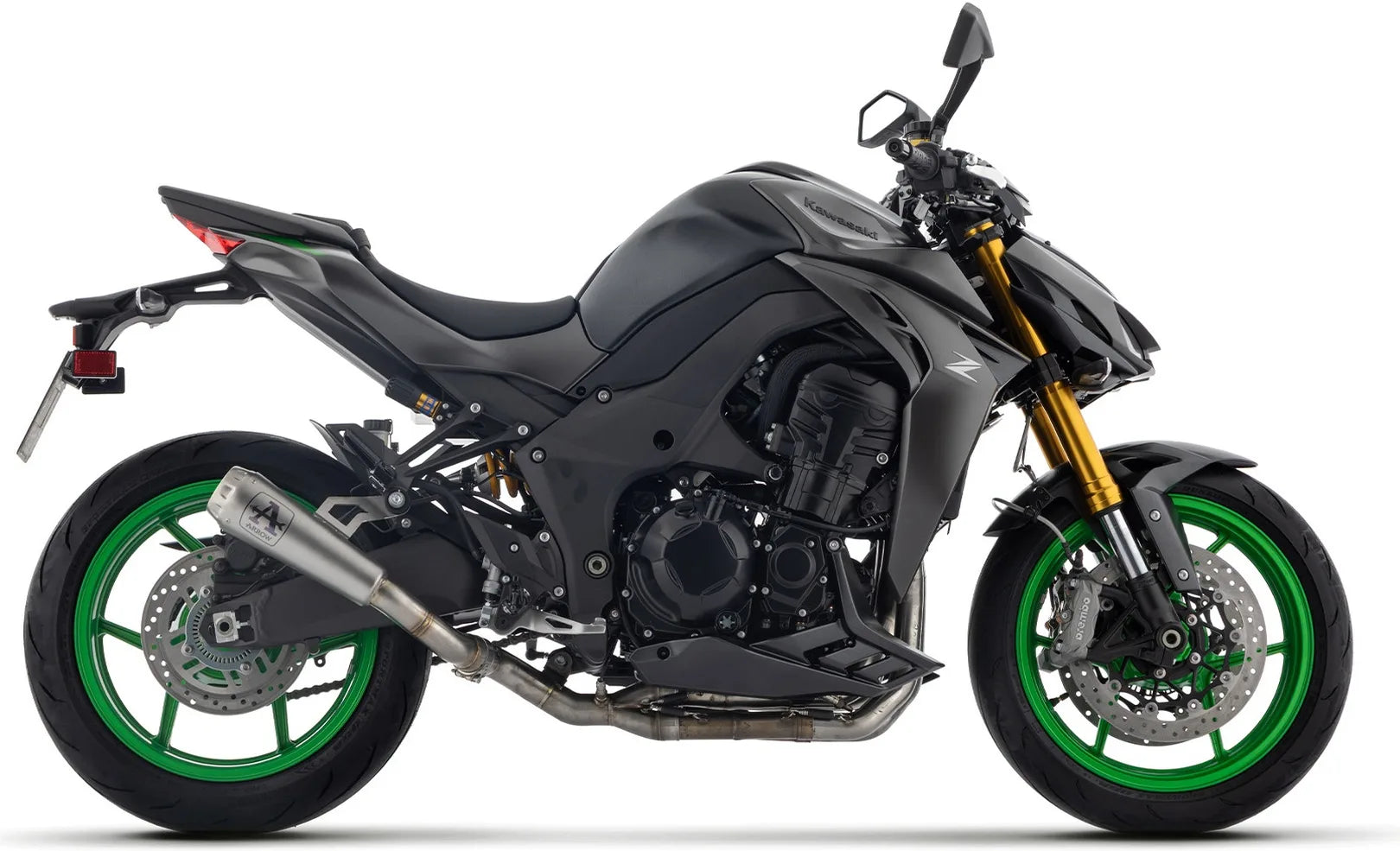 Sistema De Escape Completo Sin Catalizador Y Con Homologación Acústica Pro-Race Nichrom Fondo Acero - Arrow Special Parts Compatible Con Kawasaki Z 1100 (2025-2026)