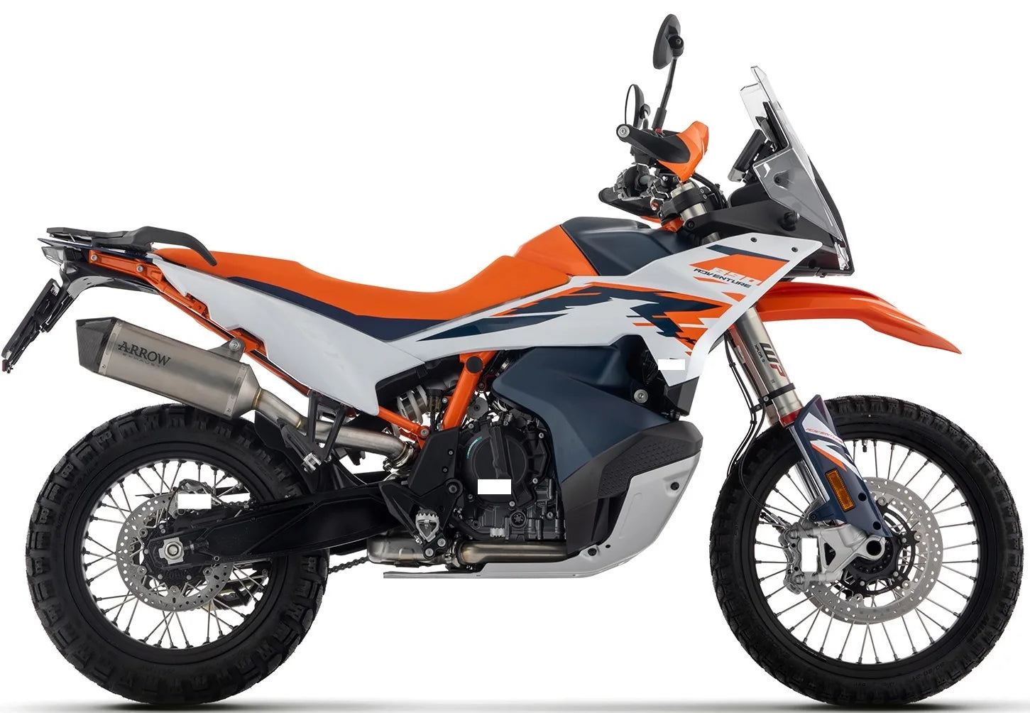 Tubo De Escape Con Homologación Acústica Race-Tech Aluminio Fondo Carby - Arrow Special Parts Compatible Con Ktm 890 Adventure - R (2025-2026)