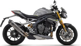 Tubo De Escape Con Homologación Acústica Race-Tech Titanio Carbono - Arrow Special Parts Compatible Con Triumph Speed Triple 1200 Rs (2021-2024)