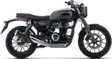 Tubo De Escape Con Homologación Acústica Rebel Acero Negro Fondo Aluminio - Arrow Special Parts Compatible Con Honda Gb 350 S E5+ (2025-2026)