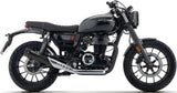 Tubo De Escape Con Homologación Acústica Rebel Acero Negro Fondo Aluminio Negro - Arrow Special Parts Compatible Con Honda Gb 350 S E5+ (2025-2026)