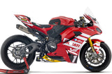Sistema De Escape Completo Sin Catalizador Y Sin Homologación Acústica Round Competition Titanio Fondo Carby - Arrow Special Parts Compatible Con Ducati Panigale V2 / S (2025-2026)