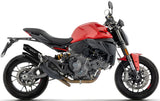Uncatalysed Exhaust System Without Sound Certification Round Black Titanium Body And Carbon Cap - Arrow Special Parts Compatible With Ducati Monster 890 V2 (2026)