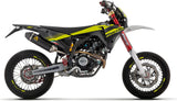 Sistema De Escape Completo Sin Catalizador Y Con Homologación Acústica Thunder Aluminio Negro Fondo Carby - Arrow Special Parts Compatible Con Fantic Motor Xmf 125 (2023-2024)