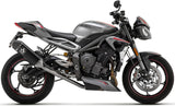 Tubo De Escape Con Catalizador Y Homologación Acústica Veloce Aluminio Negro Carbono - Arrow Special Parts Compatible Con Triumph Street Triple 765 (2020-2022)