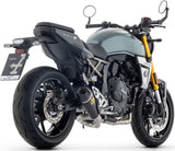 Complete Exhaust System Without Catalytic Converter And Without Sound Certification Works Black Stainless Steel Carby End Cap - Arrow Special Parts Compatible With Suzuki Gsx 8T (2025-2026)