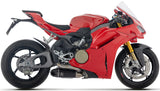 Exhaust Tip Without Sound Certification Works Black Titanium Body And Carbon Cap - Arrow Special Parts Compatible With Ducati Panigale V4 - S (2025-2026)