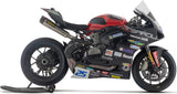 Tubo De Escape Sin Homologación Acústica Works Titanio Negro Fondo Carby - Arrow Special Parts Compatible Con Ducati Panigale V4S (2025)