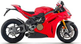 Tubo De Escape Sin Homologación Acústica Works Titanio Fondo Carby - Arrow Special Parts Compatible Con Ducati Panigale V4 - S (2025-2026)