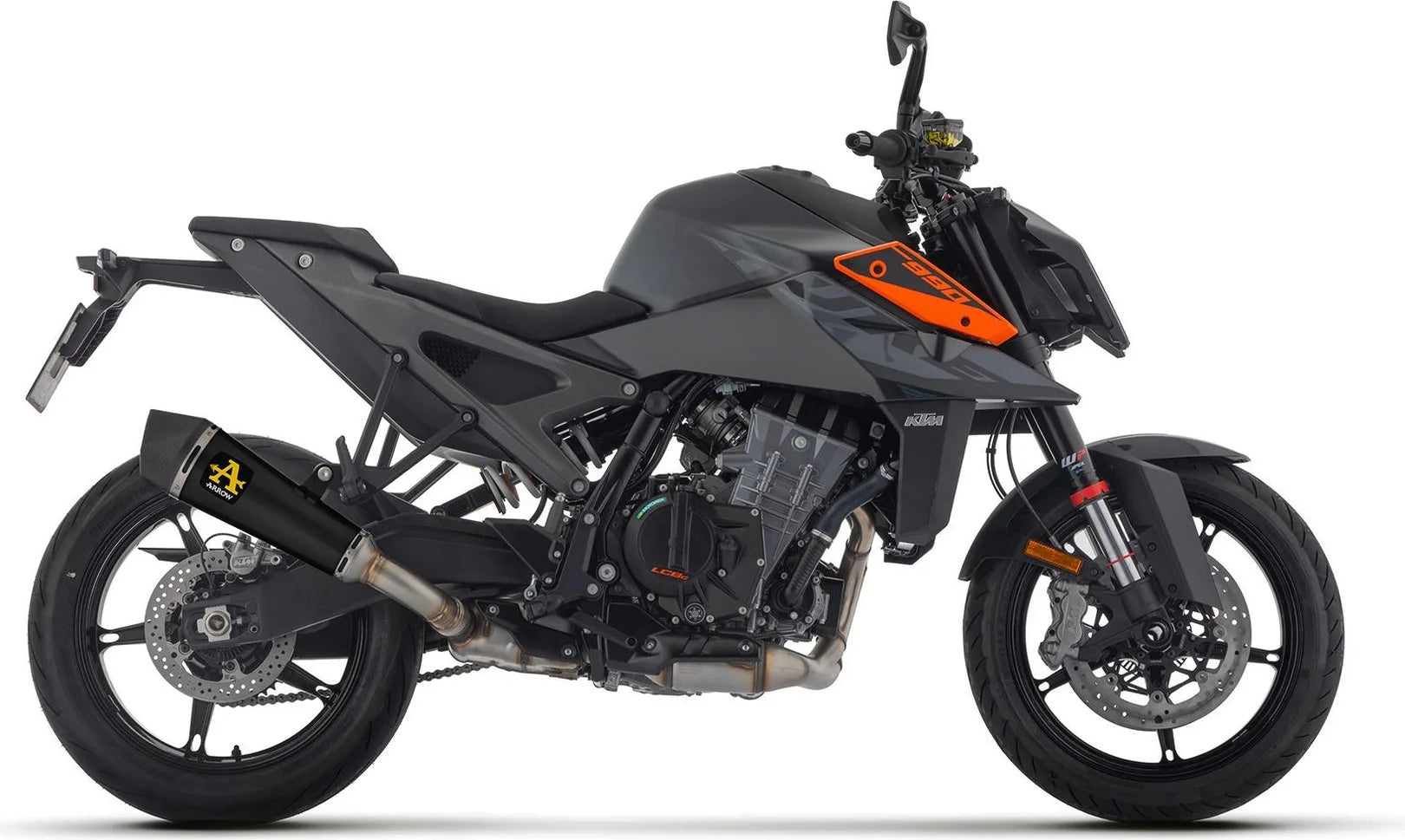 Tubo De Escape Con Homologación Acústica X-Kone Nichrom Negro Carbono - Arrow Special Parts Compatible Con Ktm 990 Duke (2024-2026)