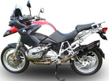 Tubo De Escape Con Homologación Acústica Furore Aluminio Negro - Gpr Compatible Con Bmw R 1200 Gs - Adventure (2004-2009)