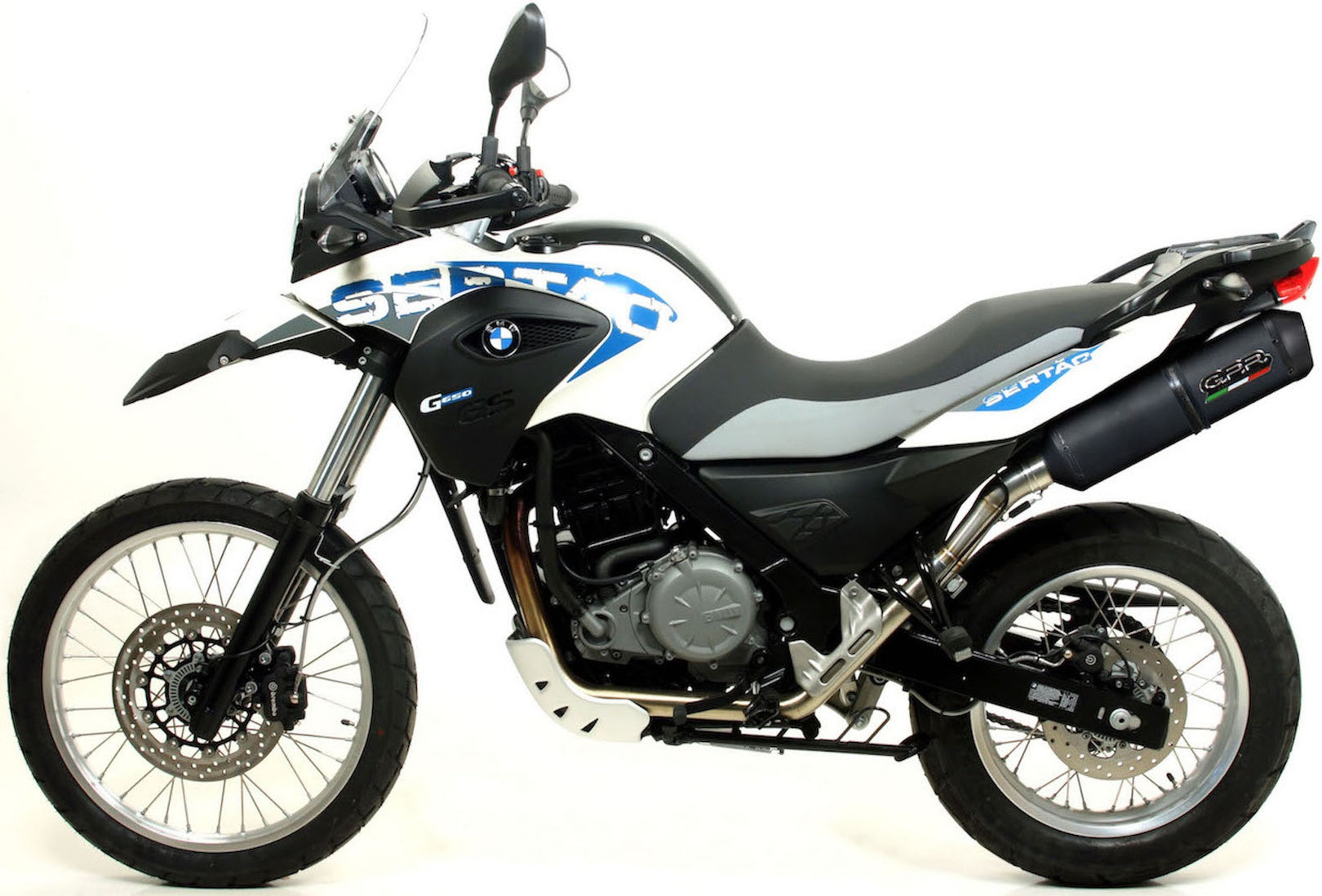 Complete Catalytic Exhaust System With Sound Certification Ghisa Black Stainless Steel - Gpr Compatible With Bmw G 650 Gs - Sertao (2010-2016)