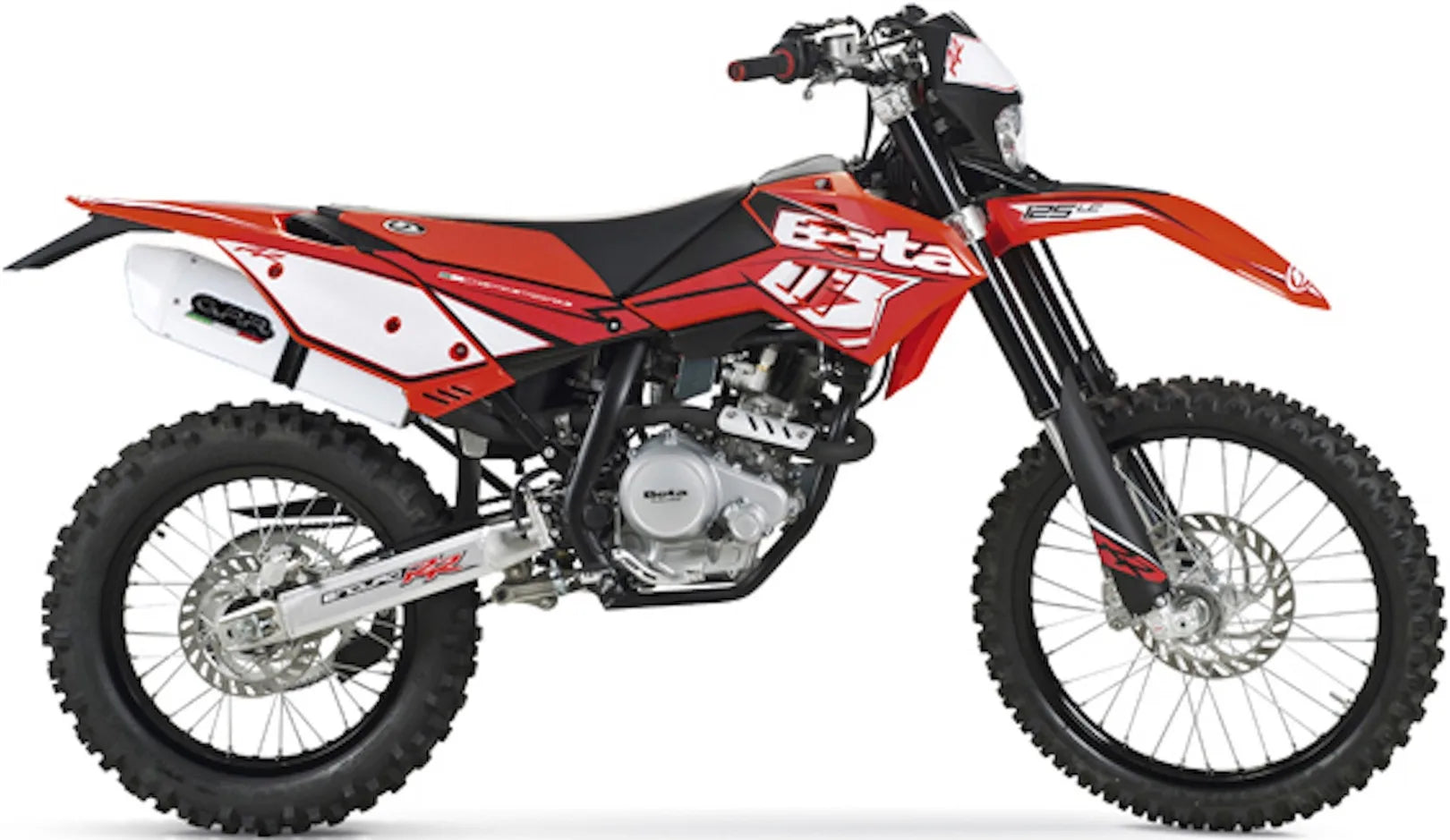Tubo De Escape Con Homologación Acústica Albus Ceramic Aluminio Blanco - Gpr Compatible Con Beta Rr 125 Enduro Lc 4T (2010-2018)