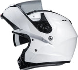 Casco Modular Para Moto Hjc C91N Advanced Polycarbonate Composite Blanco Perlado Talla 09 L