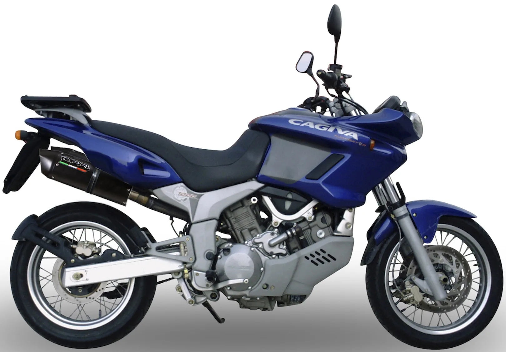 Escape Doble Con Homologación Acústica Furore Aluminio Negro - Gpr Compatible Con Cagiva Navigator 1000 (2000-2005)