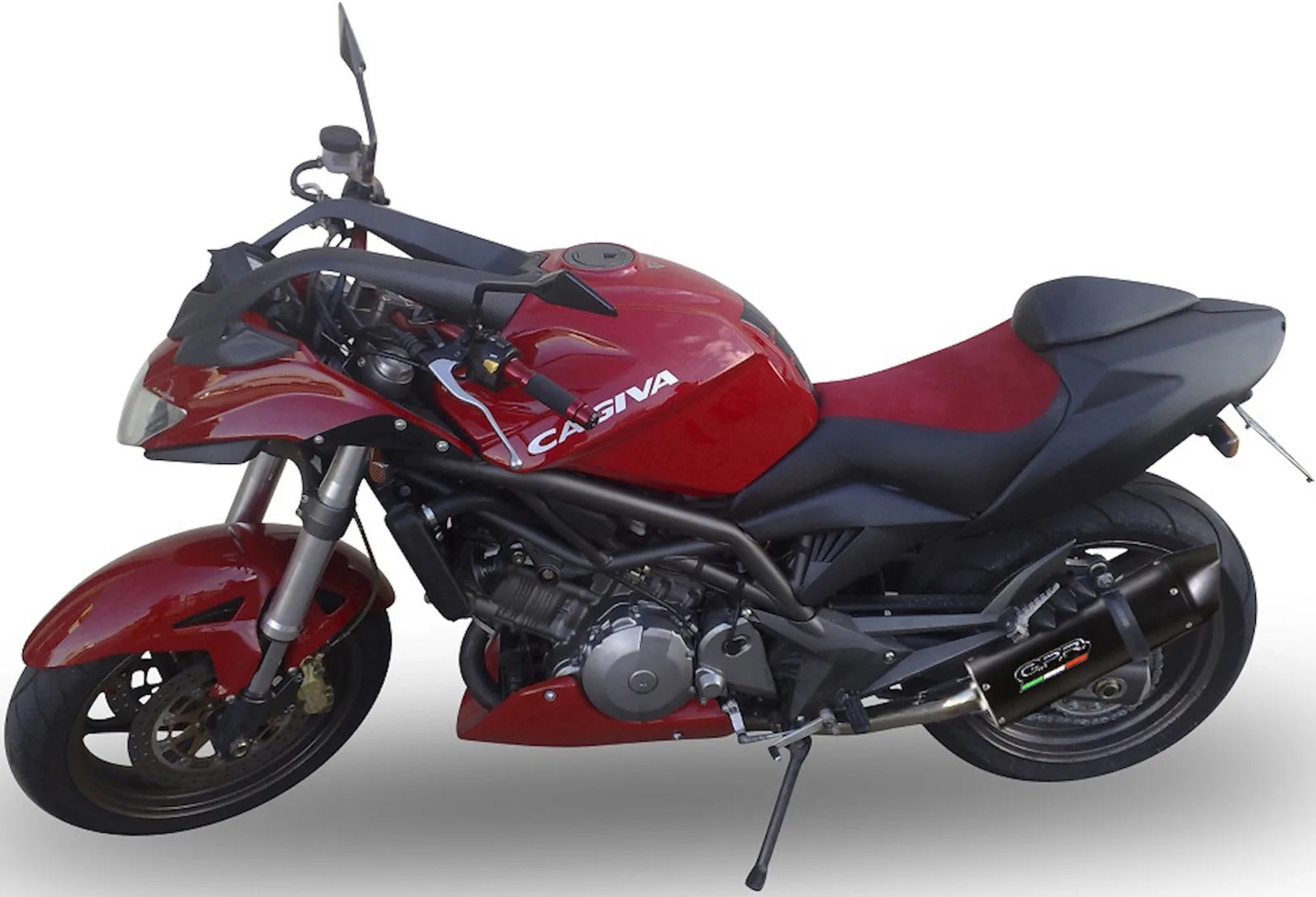 Escape Doble Con Homologación Acústica Furore Aluminio Negro - Gpr Compatible Con Cagiva V-Raptor 1000 (2000-2002)
