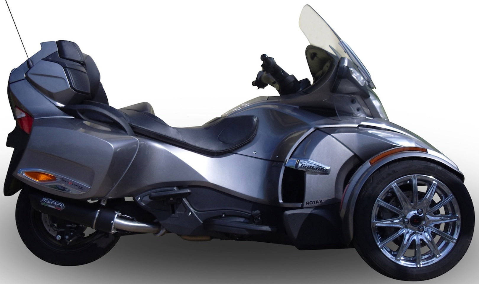 Complete Catalytic Exhaust System With Sound Certification Furore Aluminium Black - Gpr Compatible With Can Am Spyder 1000 Gs (2007-2009)