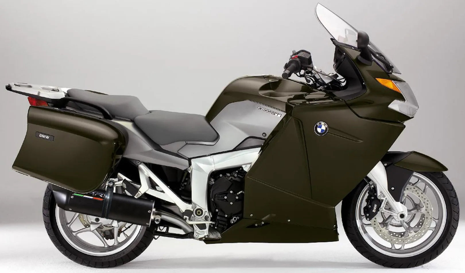 Sistema De Escape Completo Con Catalizador Y Homologación Acústica Furore Aluminio Negro - Gpr Compatible Con Bmw K 1200 Gt (2006-2008)
