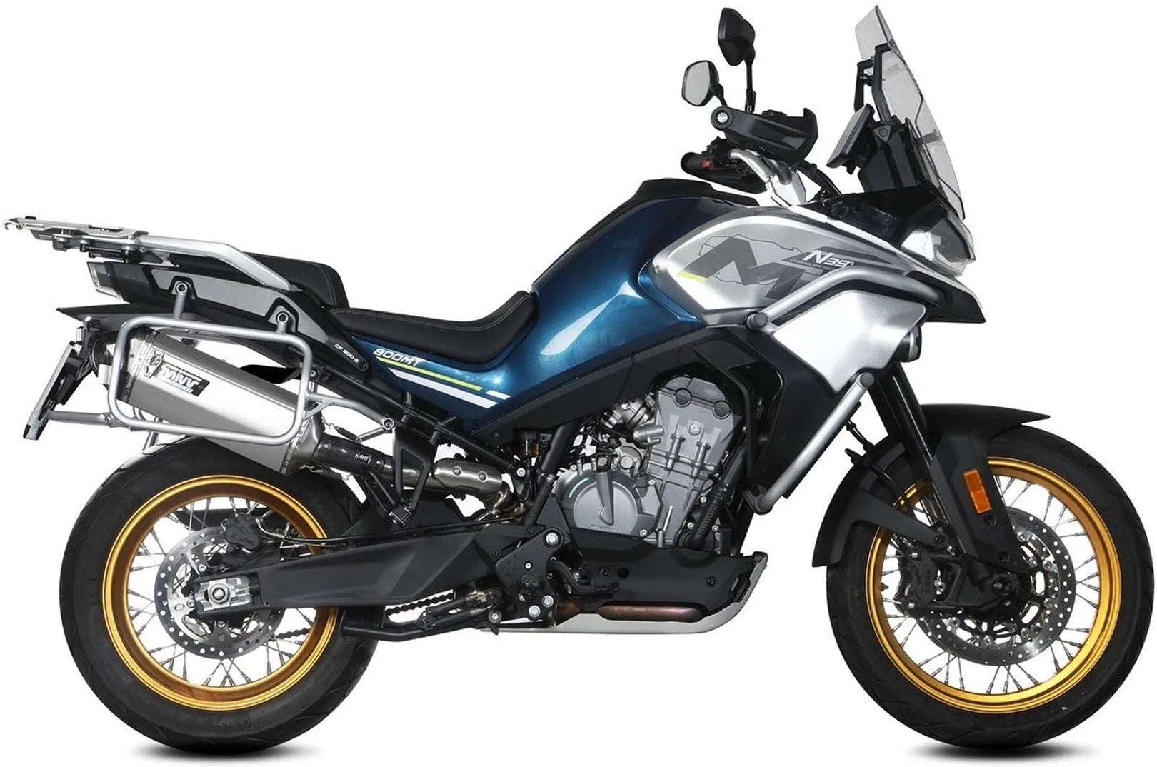 Tubo De Escape Con Homologación Acústica Speed Edge Acero Carbono - Mivv Compatible Con Cfmoto 800 Mt (2022-2024)