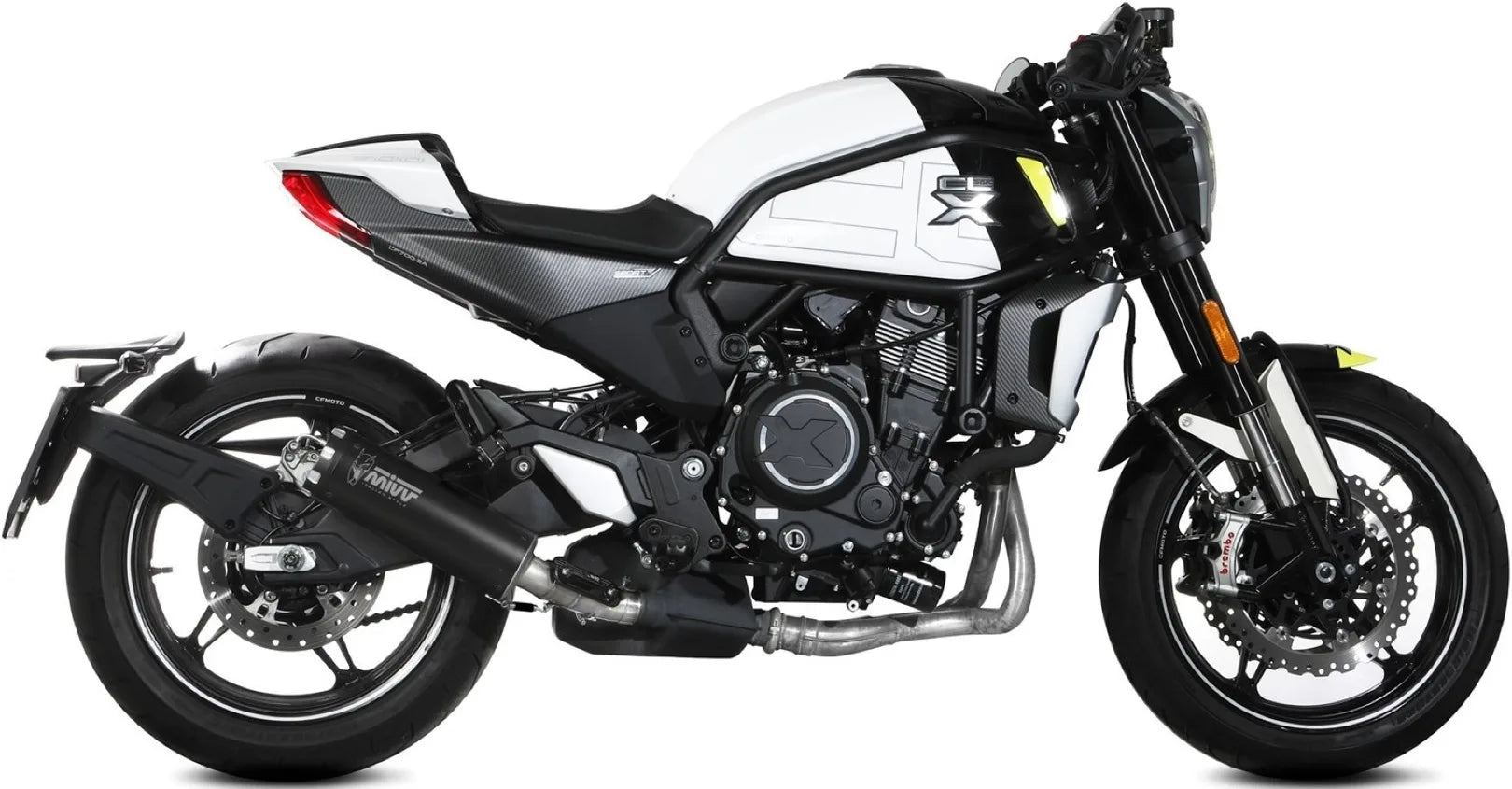 Tubo De Escape Con Homologación Acústica Hr-1 Acero Negro - Mivv Compatible Con Cfmoto 700 Cl-X (2023-2024)