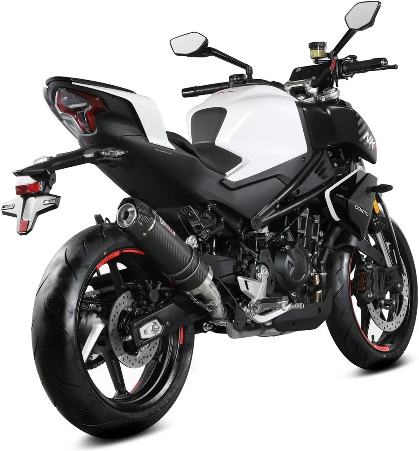 Tubo De Escape Con Homologación Acústica Gp Carbono - Mivv Compatible Con Cfmoto 450 Nk (2023-2024)