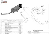 Complete Non-Catalytic Exhaust System With Sound Certification Urban Stainless Steel - Mivv Compatible With Honda Ps 125 (2006-2012)