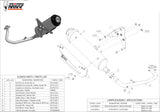 Complete Catalytic Exhaust System With Sound Certification Urban Stainless Steel - Mivv Compatible With Honda Sh 300 (2007-2014)