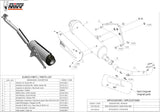 Complete Catalytic Exhaust System With Sound Certification Urban Stainless Steel - Mivv Compatible With Kymco Xciting 400 (2013-2016)