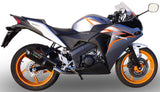 Sistema De Escape Completo Con Catalizador Y Homologación Acústica Furore Aluminio Negro - Gpr Compatible Con Honda Cbr 125 R (2011-2016)