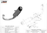 Sistema De Escape Completo Sin Catalizador Y Con Homologación Acústica Urban Acero - Mivv Compatible Con Piaggio Mp3 400 (2007-2011)