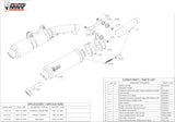 Escape Doble Con Homologación Acústica Gp Carbono - Mivv Compatible Con Ducati Monster 900 (1999-2002)