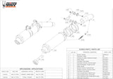 Dual Exhaust System With Sound Certification Gp Carbon - Mivv Compatible With Ducati Monster S4 (2001-2003)