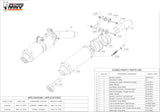 Escape Doble Con Homologación Acústica Gp Carbono - Mivv Compatible Con Ducati Monster 1000 (2003-2005)
