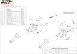 Dual Catalytic Exhaust Tips With Sound Certification Gp Steel Black - Mivv Compatible With Ducati Monster 796 (2010-2014)