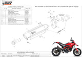 Non-Catalytic Exhaust Tip With Sound Certification Suono Steel Black Carbon - Mivv Compatible With Ducati Hypermotard 821 (2013-2015)
