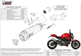 Non-Catalytic Exhaust Tip With Sound Certification Delta Race Steel Black Carbon - Mivv Compatible With Ducati Monster 1200 (2014-2016)