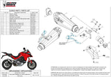 Exhaust Tip With Noise Certification Delta Race Steel Black Carbon - Mivv Compatible With Ducati Multistrada 1200 (2015-2017)