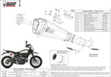 Catalytic Exhaust Tip With Sound Certification Delta Race Steel Black Carbon - Mivv Compatible With Ducati Scrambler 800 (2015-2020)