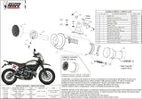 Tubo De Escape Sin Catalizador Y Con Homologación Acústica Gppro Acero Negro - Mivv Compatible Con Ducati Scrambler 800 (2015-2020)