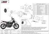 Catalytic Exhaust Tip With Sound Certification Gppro Steel Black - Mivv Compatible With Ducati Scrambler 800 (2015-2020)