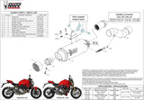 Catalytic Exhaust Tip With Sound Certification Gppro Carbon - Mivv Compatible With Ducati Monster 821 (2018-2020)