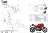 Dual Exhaust System Without Catalytic Converters And Without Sound Certification Mk3 Carbon - Mivv Compatible With Ducati Monster 821 (2018-2020)