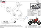 Catalytic Exhaust Tip With Sound Certification Delta Race Stainless Steel Carbon - Mivv Compatible With Ducati Hypermotard 939 (2016-2018)